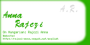 anna rajczi business card